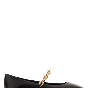 Jimmy Choo Women Black Nappa Leather Tilda Ballerinas