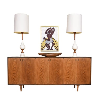 Two-Tone American Modernist Oak Credenza | Sideboard