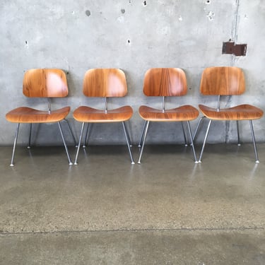 Set Of Four Herman Miller Eames DCM Dining Chairs