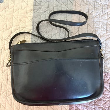 Vintage Michael Green Navy Leather Convertible Crossbody Bag/Purse 