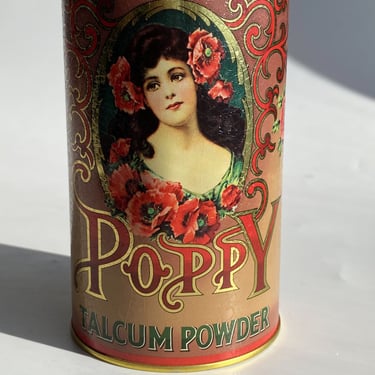 Vintage "Poppy" perfume Tin Box