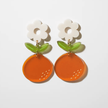 Orange Blossom Dangle Earrings