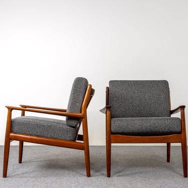 Danish Modern Teak Lounge Chairs, by Svend Erikson - (320-050) 