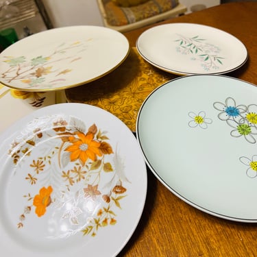 Mid Century Plates Snack Sized Mismatched Plate Set 