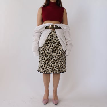 2000s Slinky Patterned Skirt - W26+