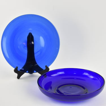 Cobalt Blue Decorative Plate and Bowl Set 