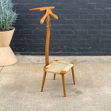 Mid-Century Modern Valet Chair with Rush Chord, c.1960’s 