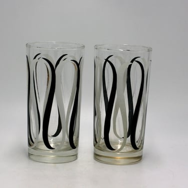 vintage Libbey Swirl Mid Century Tumblers 