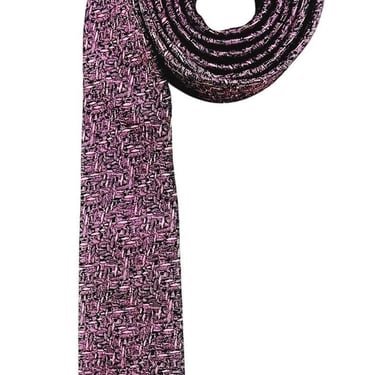 Vintage 60s Mens Tie Mauve Pink Speckled Print Midcentury Modern by Visions 