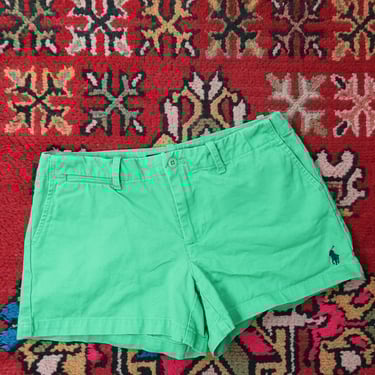 Vintage 2000s Ralph Lauren Sport Kelly Green Cotton Shorts – Classic Preppy Fit