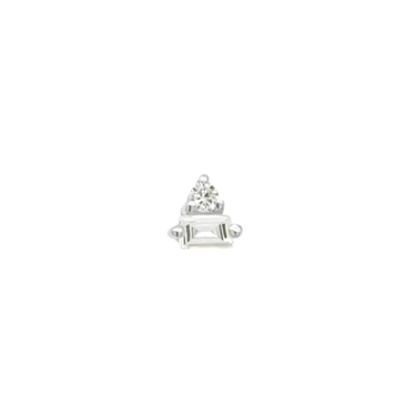 Trillion Duo Diamond Threaded Flat Back Stud