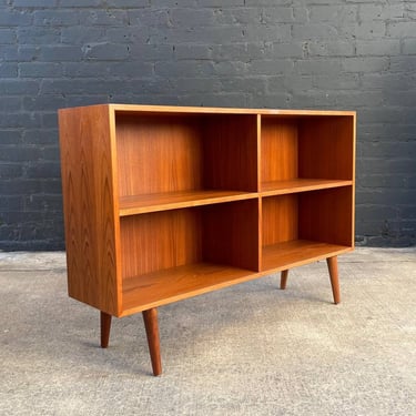 Danish Modern Teak Adjustable Shelf Low Bookcase, c.1970’s 