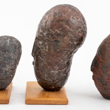 Louis Mendez Art Pottery Bust Sculptures, Set of Three