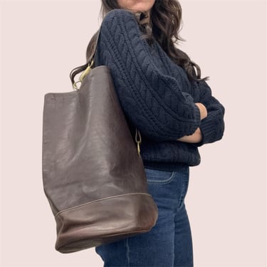 Vintage Coach Backpack Retro 1990s Brown Leather + K7 | Retrospect