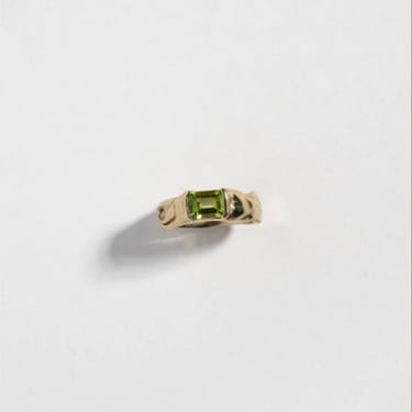 FARIS Nast Ring - Gold/Green on Garmentory