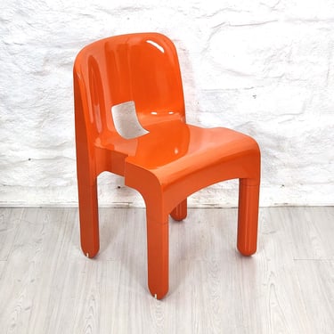 Universale Chair Model 4867 in Orange by Joe Colombo for Kartell | Italian Space Age | 1960s 