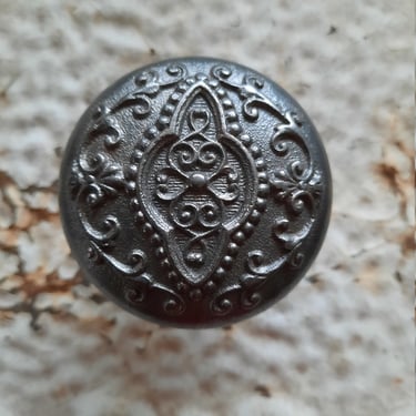 Yale and Towne Antique Ornate Doorknob, Fancy Antique Knob, Eastlake Doorknob Victorian Doorknob, Antique Architecture Salvage F-205 