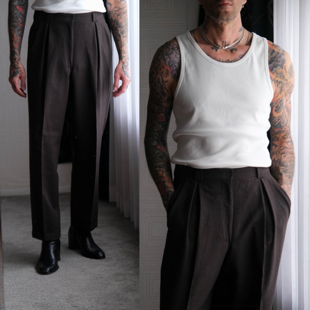 パンツ ARMANI COLLEZIONI archive brown pants パンツ ARMANI COLLEZIONI archive brown pants ARMANI