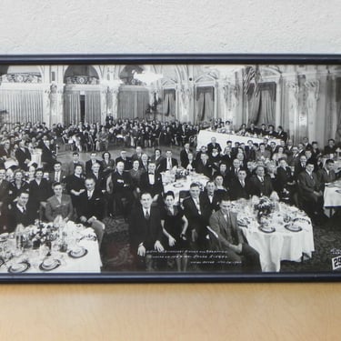 Framed 1945 Black & White Photograph of Jacob Siegel Dinner 