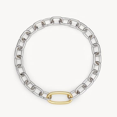 Interchangable Oval Link Necklace in Silver