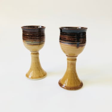 Studio Pottery Goblets - Set of 2 