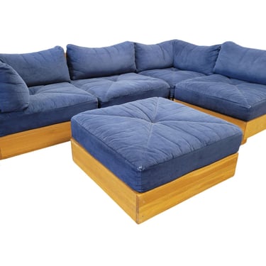 Blue Modular Sofa by Love&#8217;s