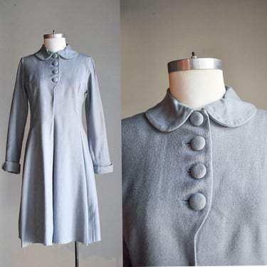 1940s Pale Blue Coat Dress 