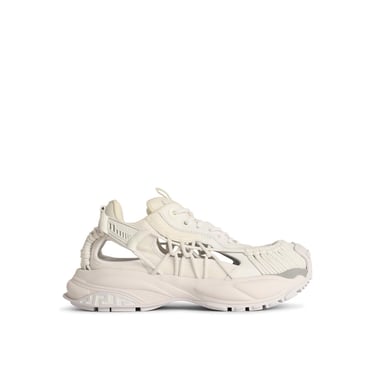 Versace 'Mercury' White Leather Blend Sneakers Men