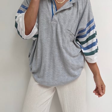 90s Striped Leisure Henley