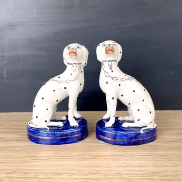 Staffordshire style dalmatian dogs - vintage home decor 