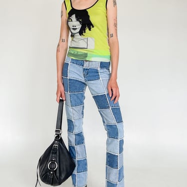Patchwork Denim Baby Flare Pant (S)