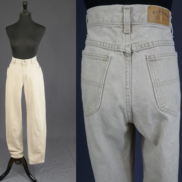 90s Beige Lee Riders Jeans - 33" waist - Cotton Denim - Vintage 1990s - 33.25" length Long 