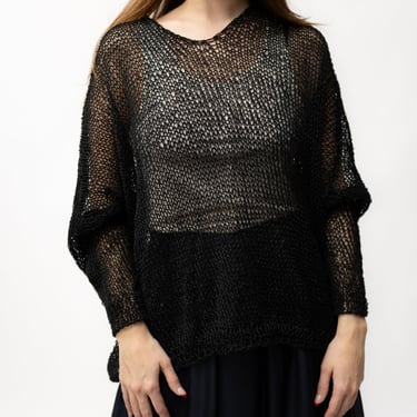 Handknit Linen Batwing Pullover