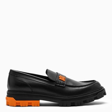Amiri Black And Orange Military Loafers Men