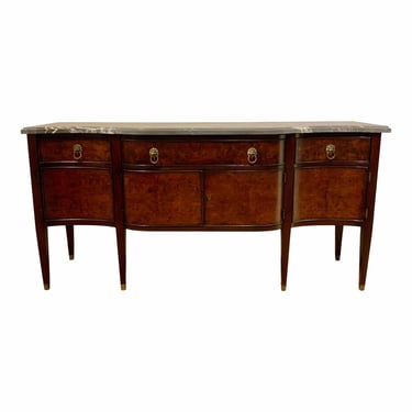 Darryl Carter for Baker Milling Road Collection Burl Wood and Gray Marble Sideboard