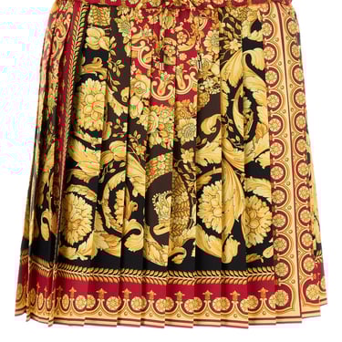 Versace Women Printed Silk Mini Skirt