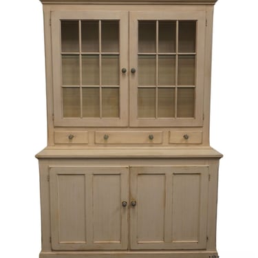 DREXEL HERITAGE American Themes Collection Cream / Off White Antiqued 58" Buffet w. China Hutch 636-126-2 / 636-226-2 