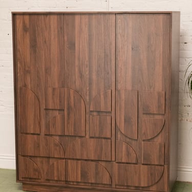 Brutalist Modern Armoire