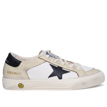 Golden Goose Bambino 'May' White Leather Sneakers