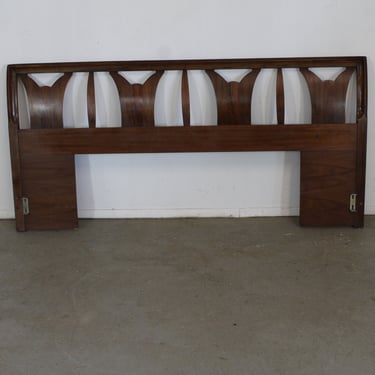 Mid-Century Modern Sculpted King Size Bed/Headboard 