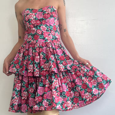 Laura Ashley Tiered Floral Dress (M)