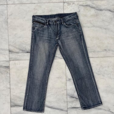 Y2K Buffalo David Bitton Jeans Bootcut Distressed Bootcut Low Rise Stonewash Mens 36X30 Skater 