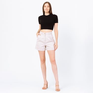 Vintage 90s Anne Klein Khaki High Waisted Shorts - Small, 26