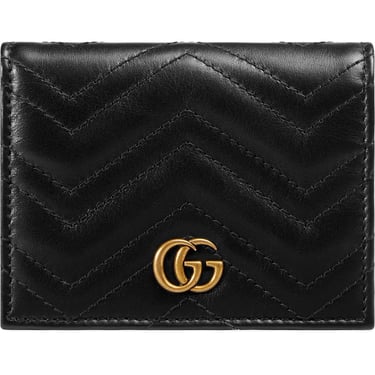 Gucci Women Gg Marmont Leather Card Case