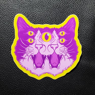 5 Eyed Psychedelicat - Sticker