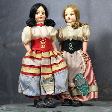 Pair of Treasures of Italy Dolls | San Remo 15 & Taranto 20 Dolls | Italian Dolls | Plastic Dolls with Papier Mache Heads Hand Painted 