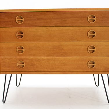 1960s Upcycled Oak Chest of Drawers,Denmark / Mid-century / Vintage Chest of Drawers / Brown Colour / 