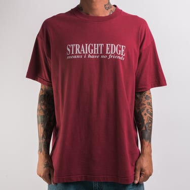 Vintage 90’s Andrew Thomas Straight Edge Means I Have No Friends T-Shirt 