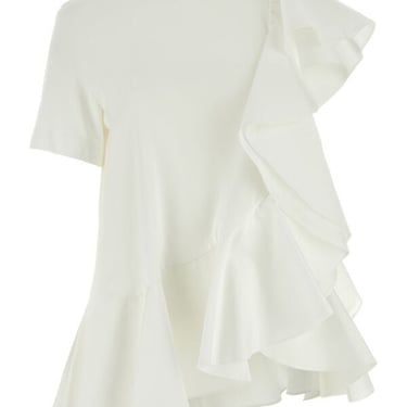 Alexander Mcqueen Woman White Cotton Blouse