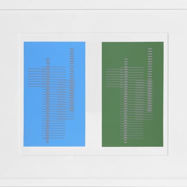 Josef Albers, Rectangular Backgrounds - P1, F6, I2, Screenprint on Mohawk Superfine Bristol paper 